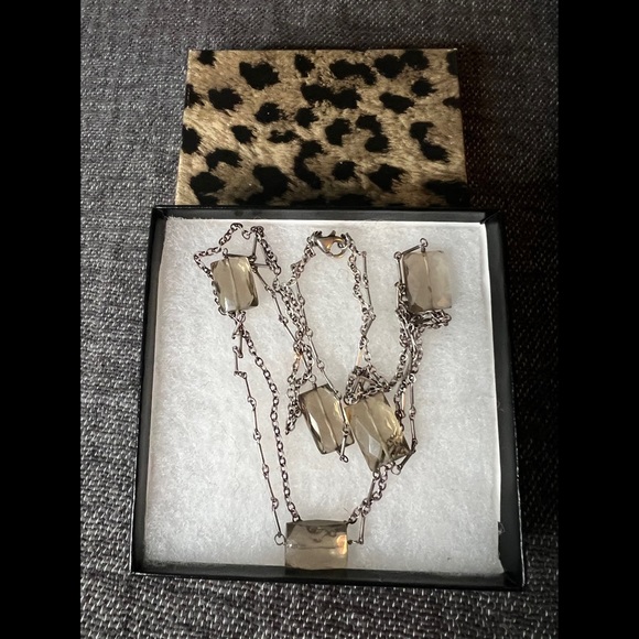 Smokey Quartz Silver Necklace - Picture 15 of 15